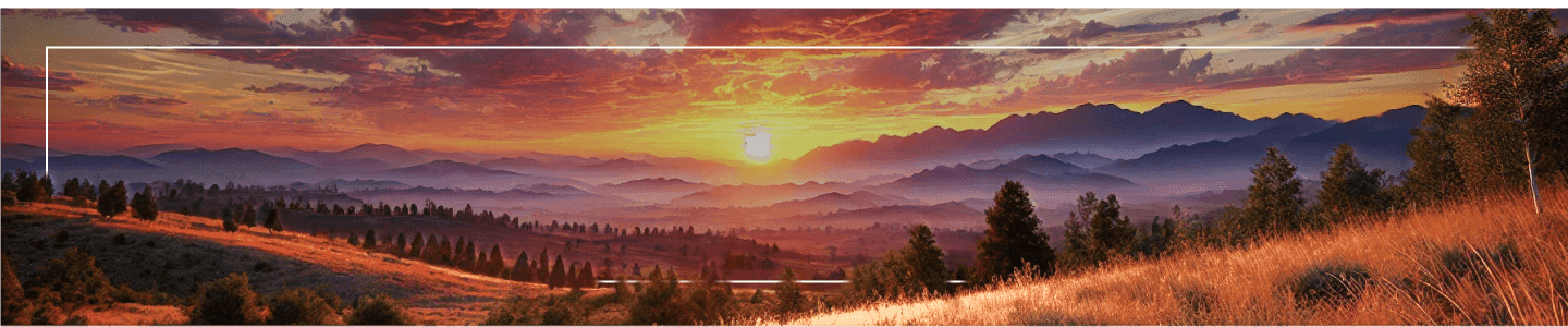 Wide mountain range panorama at sunset, representing Brand Iron's brand strategy and growth marketing agency roots