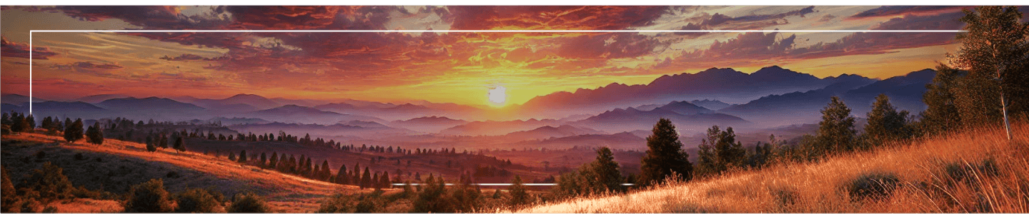 Wide mountain range panorama at sunset, representing Brand Iron's brand strategy and growth marketing agency roots